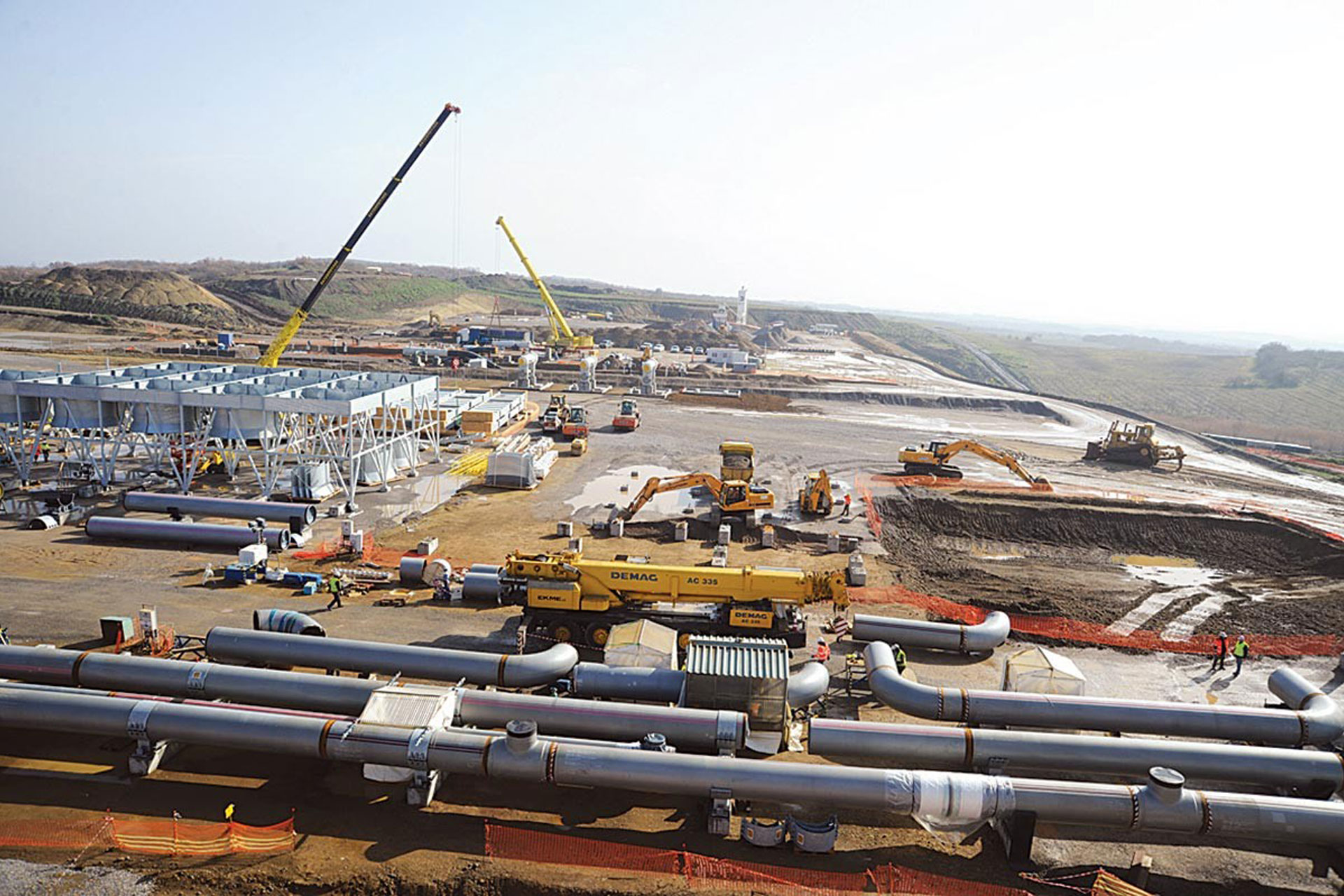 Tube sheets and flanges for the compressor station of the TAP pipeline